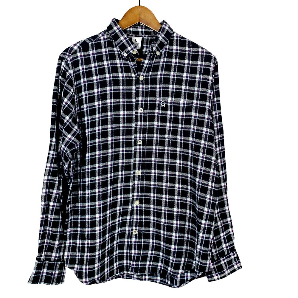 Noble Mount Plaid Button Up Shirt Heavy Long Sleeve - M